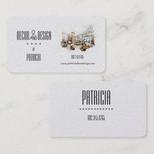 Elegant Decor and Design/Interior Design Business Card