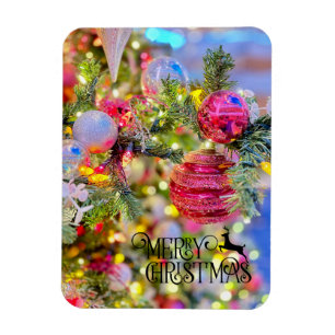 Elegant Decorated Christmas Tree Holiday Magnet