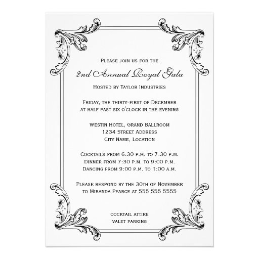 Elegant Decorative Design Formal Invitation 13 Cm X 18 Cm Invitation ...