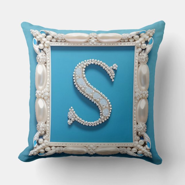Elegant Decorative Frame letter S Cushion (Front)