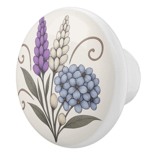 Elegant Decorative Hardware Ceramic Knob (Right)