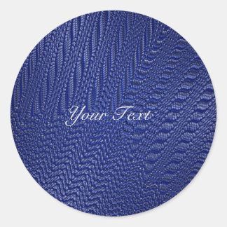 Elegant Decorative Navy Blue Classic Round Sticker