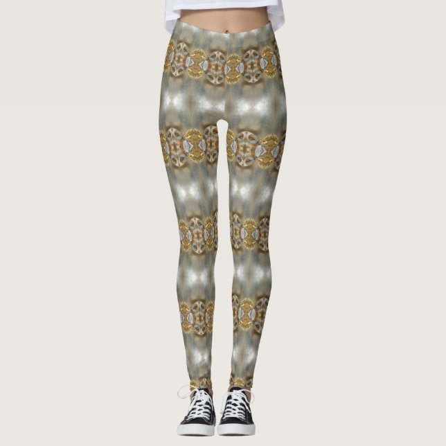 Elegant Decorative Pattern Leggings (Front)