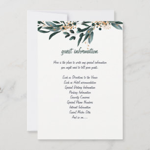 ELEGANT DEEP BLUE FLORAL WEDDING INVITATION