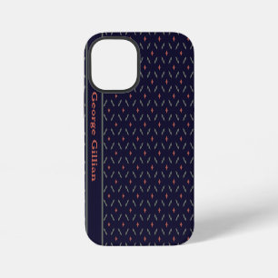 elegant deep blue pattern iPhone 12 mini case