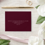 Elegant Deep Burgundy Classic Wedding Envelope<br><div class="desc">Classic style rsvp wedding envelope featuring a simple yet elegant design in a deep burgundy colour that is perfect for a fall wedding or a winter / Christmas wedding.  Use the template to easily add your return address.</div>