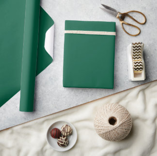 Elegant Deep Green Minimalist Wrapping Paper Roll