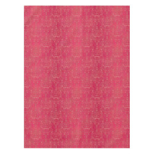 Elegant Deep Pink Damask Pattern Tablecloth
