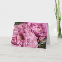 Elegant Deep Pink Rose Birthday