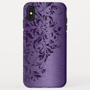 Elegant Deep Purple Floral Lace Case-Mate iPhone Case