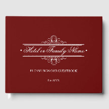 Elegant Deep Red Personalised Hotel Or Family