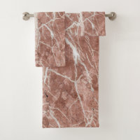 Elegant Deep Rose and White Marble