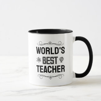 Elegant Definition World's Best Teacher Black Mug