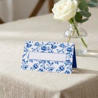 Elegant delftware Floral vintage style Border Name
