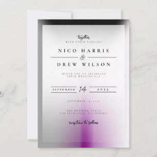 Elegant Demisexual Pride Wedding  Invitation