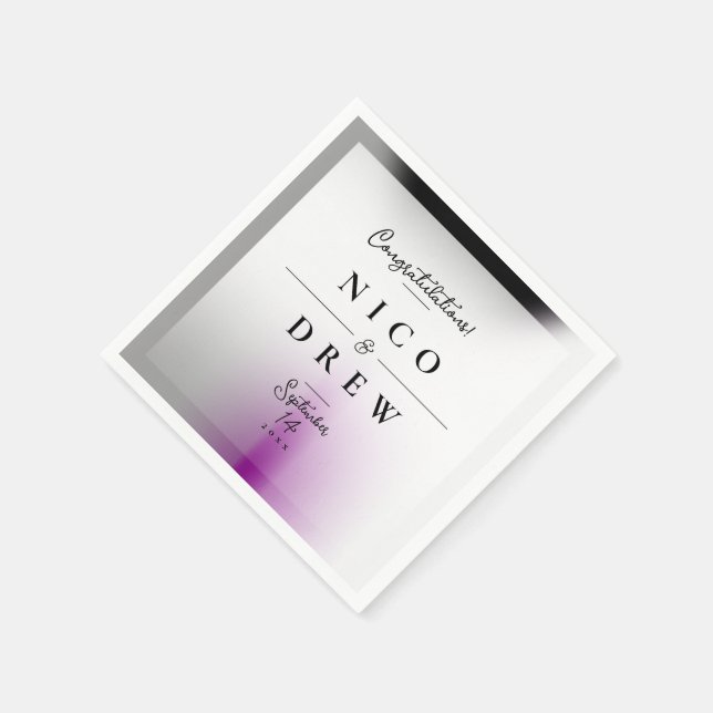 Elegant Demisexual Pride Wedding  Napkin (Corner)