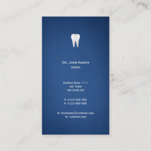 Elegant Dental   Blue Business Card
