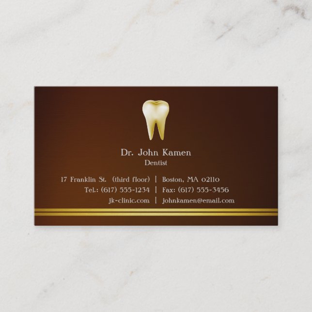 Elegant Dental Business Card (Front)