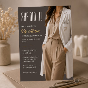 Elegant Dental Graduation Invitation