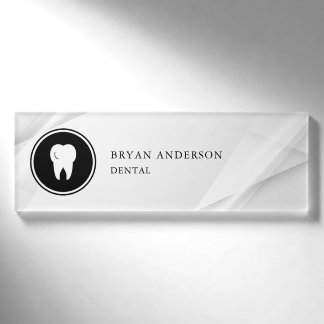 Elegant Dentist Dental Assistant Magnetic Name Tag