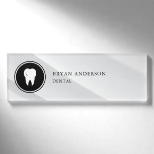 Elegant Dentist Dental Assistant Magnetic Name Tag