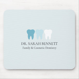 Elegant dentist light blue professional mouse pad