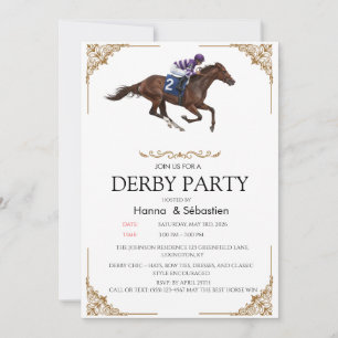 Elegant Derby Party Horse Racing Invitation