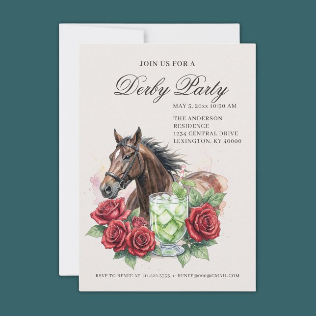 Elegant Derby Party  Invitation (Creator Uploaded)