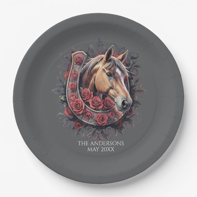 Elegant Derby Party  Paper Plate (Front)