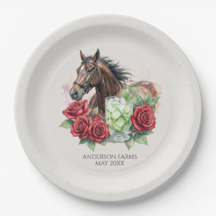 Elegant Derby Party Paper Plate