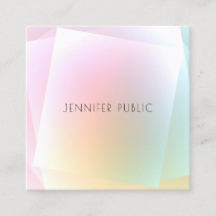 Elegant Design Professional Modern Colourful Trend Square Business Card