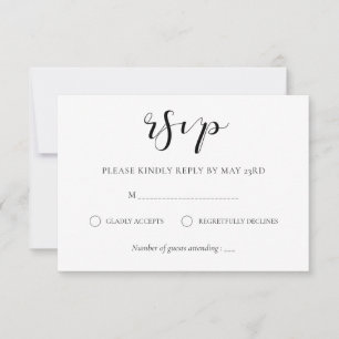 Elegant design RSVP card