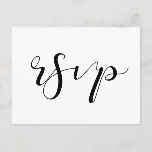 Elegant design RSVP Postcard