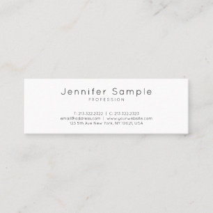 Elegant Design Sleek Plain Professional Modern Mini Business Card