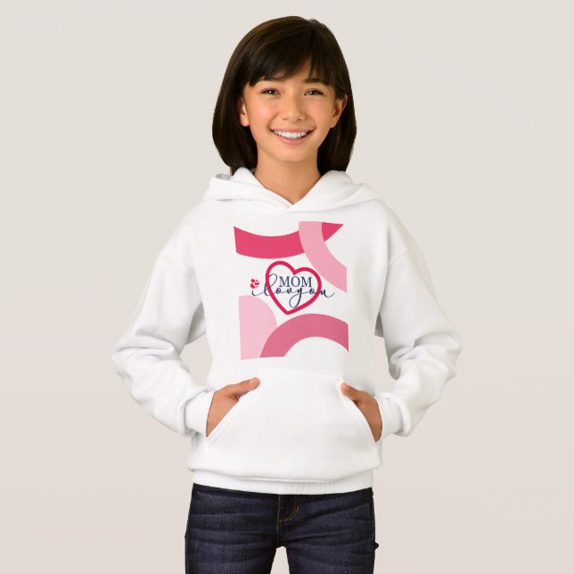 Elegant design Text Mum I Love You With Heart  (Front Full)