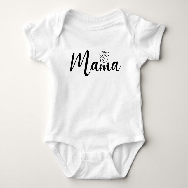 Elegant design Text Mum Typography Baby Bodysuit (Front)