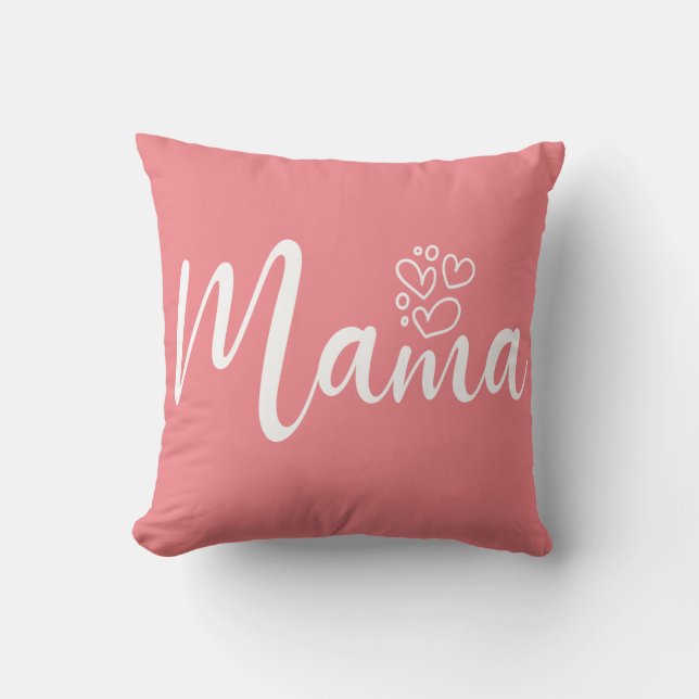 Elegant design Text Mum Typography Cushion (Front)