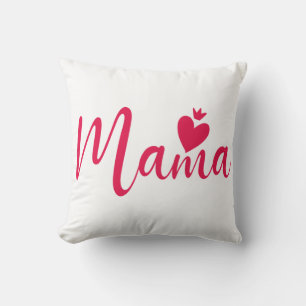 Elegant design Text Mum Typography Throw Pillow