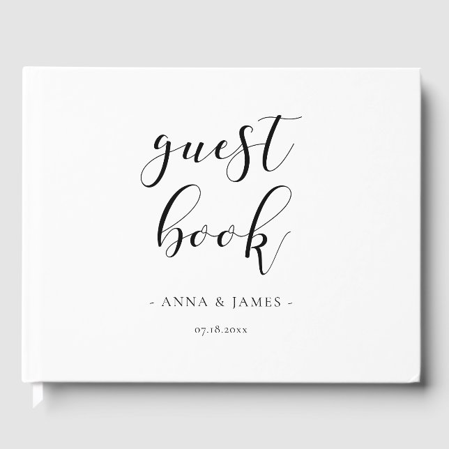 Elegant design wedding guest book (Front)