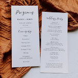 Elegant design wedding programme<br><div class="desc">An elegant design collection,  ideal for a chic and modern wedding. Fully customisable text colours.</div>