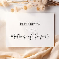 Elegant design Will you be my Matron of honour car