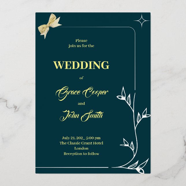 ELEGANT DESIGN WITH DARK BLUE BACKGROUND  (Front)