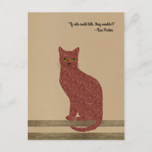 Elegant designed cat. Only for true cat lovers! Postcard