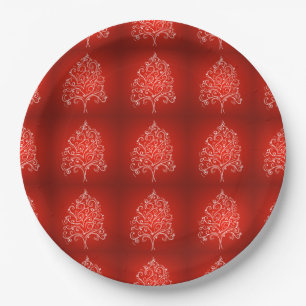 Elegant Designer Christmas Tree Holiday Xmas Paper Plate
