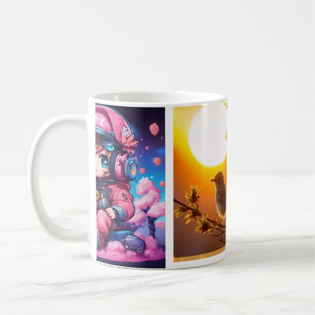 "Elegant Designs for a Perfect Sip" Coffee Mug (Left)
