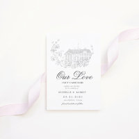 Elegant Destination Floral Photo Save The Date