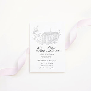 Elegant Destination Floral Photo Save The Date Invitation