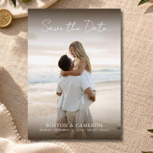 Elegant Destination Wedding 2 Photo Save the Date