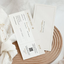 Elegant Destination Wedding Boarding Pass RSVP