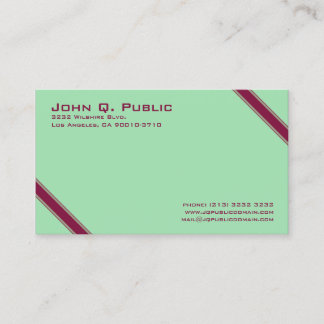 Elegant Diagonal Stripes Business Card